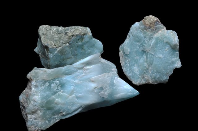 Larimar (pectolite) rough - Dominican Republic