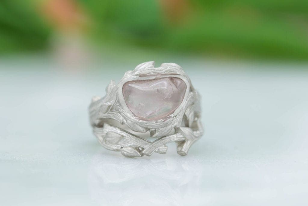 rose quartz bridal set