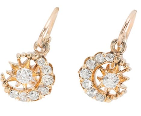 Crescent and Star Earrings