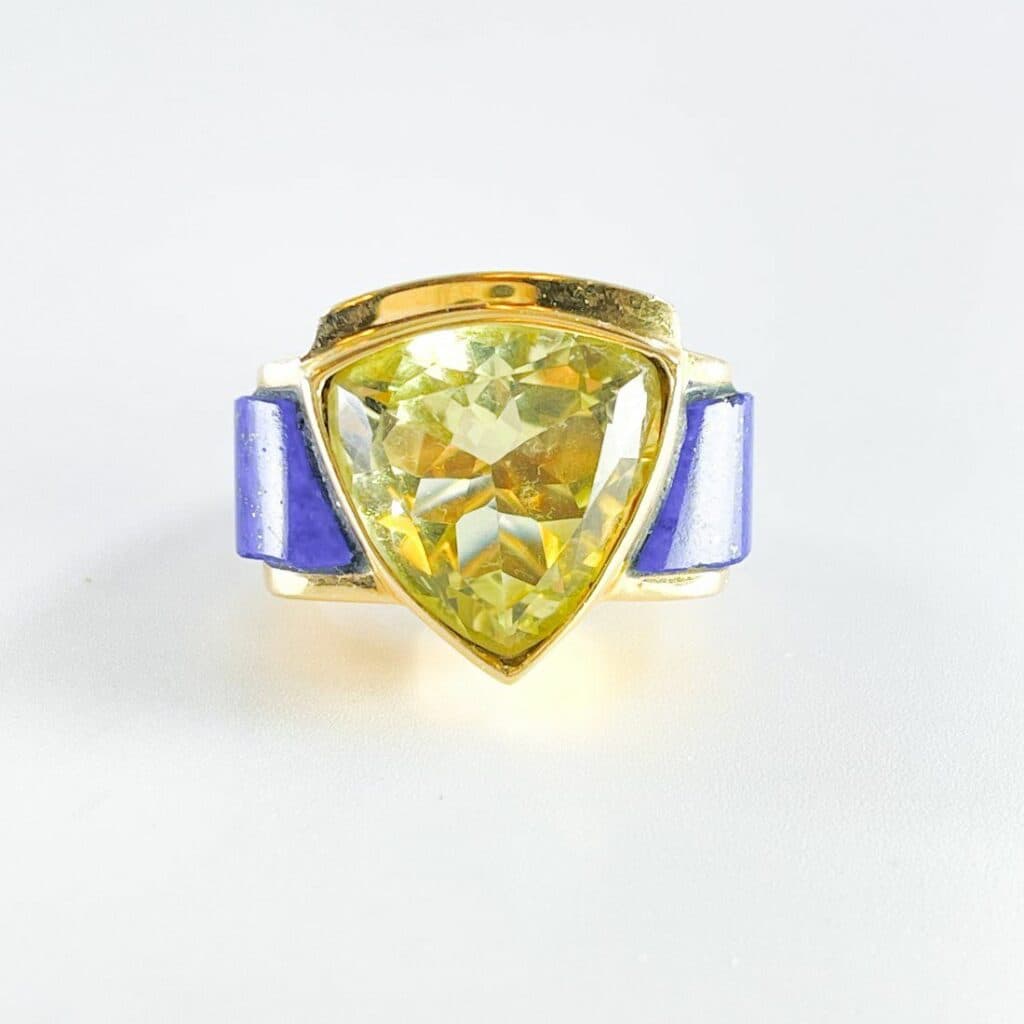 golden beryl ring
