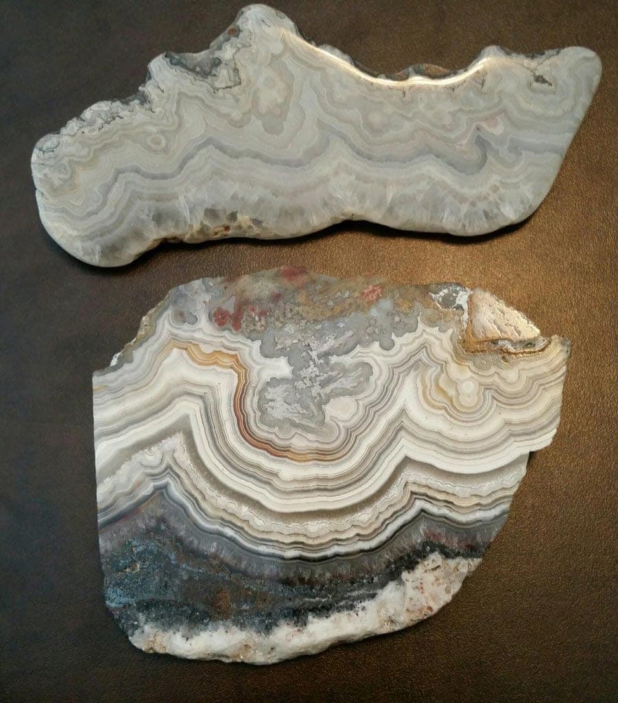 lace agates with red bands - Missouri