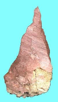 Rose quartz crystal.