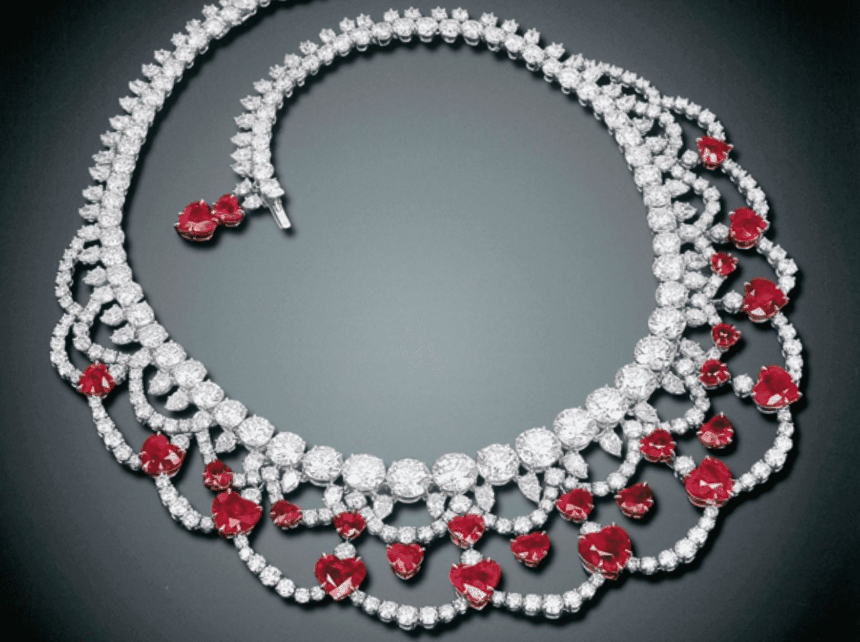 Mogok ruby and diamond necklace by Harry Winston