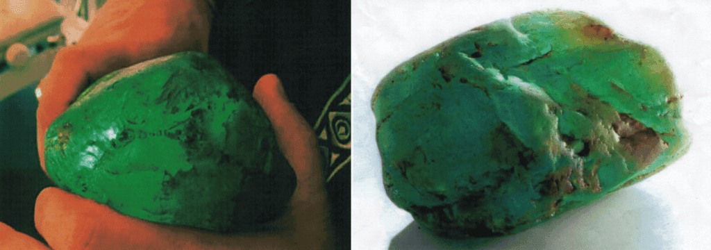 a waterworn emerald or beryl
