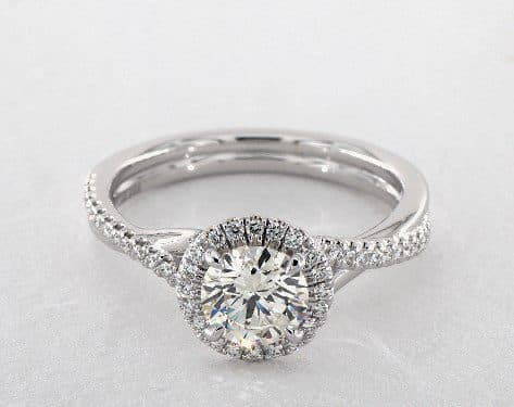 searching for diamonds online - 1.00ct J in white gold halo
