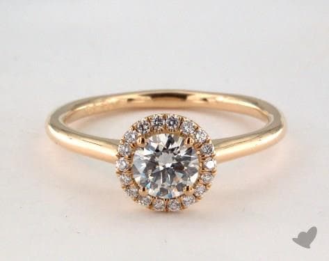 0.50ct yellow gold halo engagement ring - what carat diamond should I choose