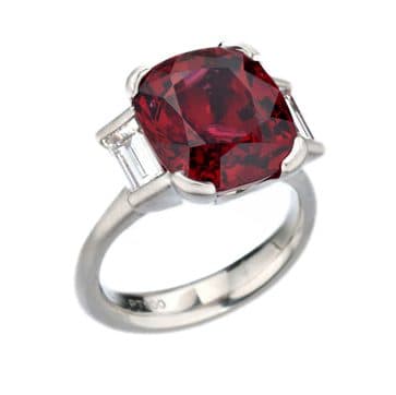 red spinel ring