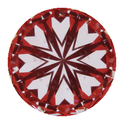 hearts pattern - super ideal cut diamond