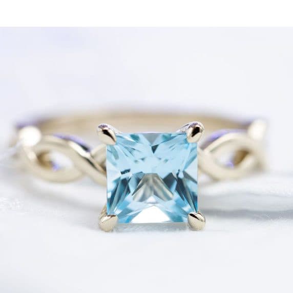 Example of December Birthstones: SkyBlue Topaz Ring Custom Made
