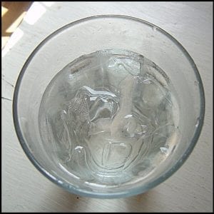 ice in water
